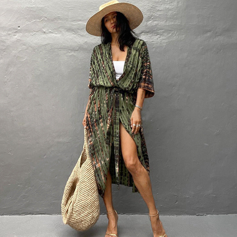 Beach Cover-up Flowing with Tie