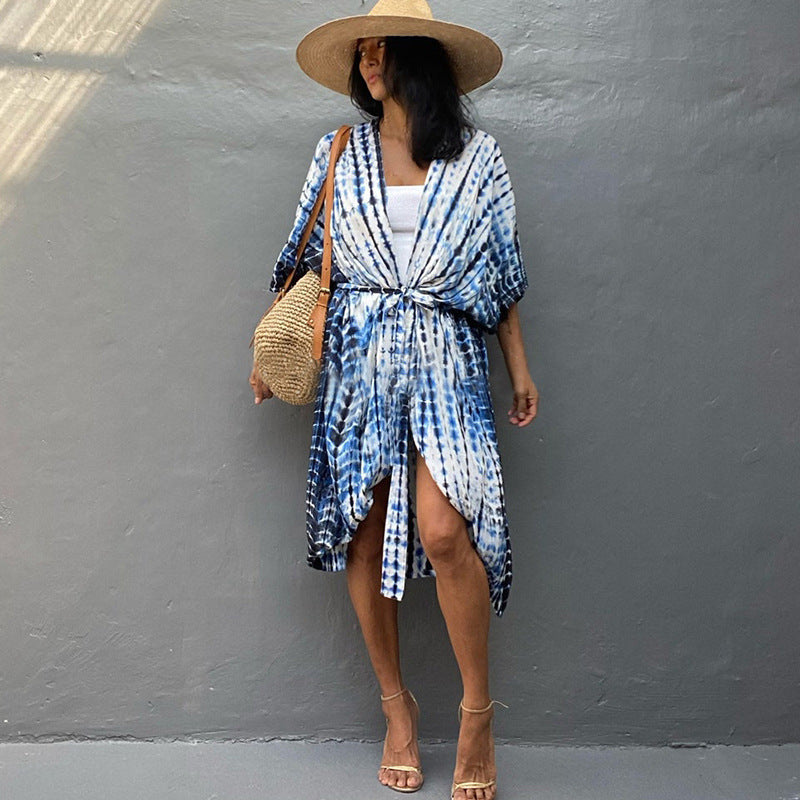 Beach Cover-up Flowing with Tie