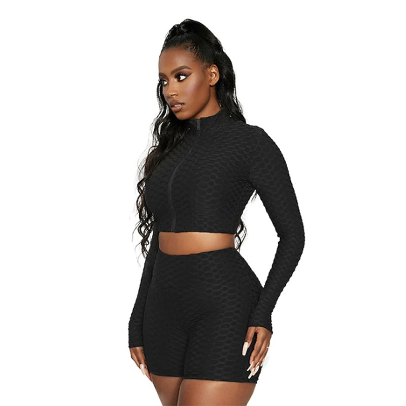 Women's Leggings and Zip Crop Set