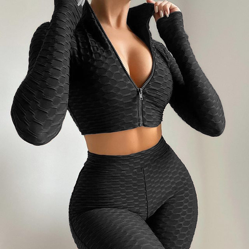 Women's Leggings and Zip Crop Set