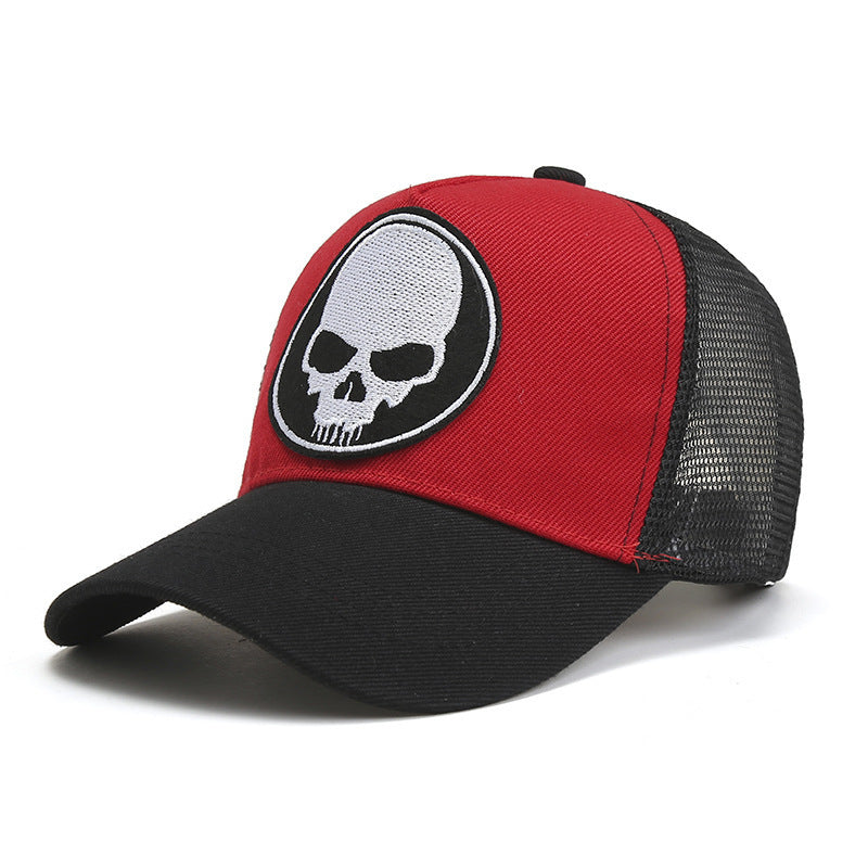 Breathable Baseball Hat with Skull