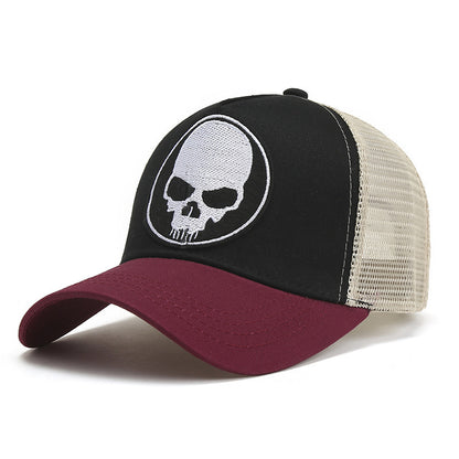 Breathable Baseball Hat with Skull