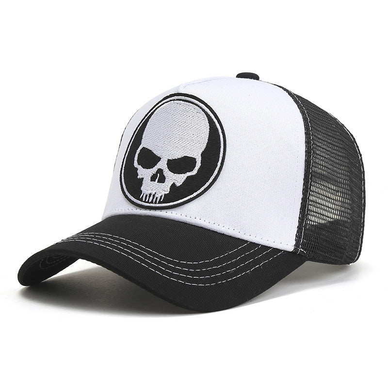 Breathable Baseball Hat with Skull