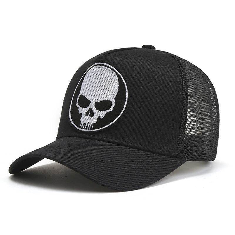 Breathable Baseball Hat with Skull