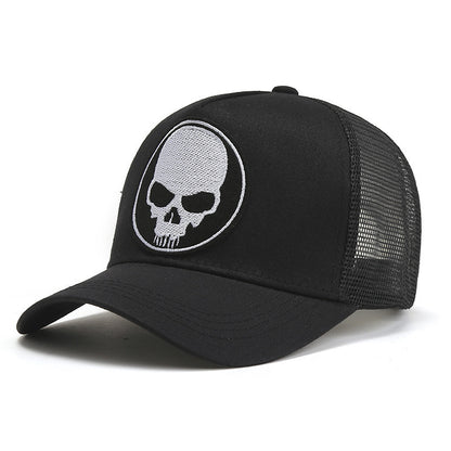Breathable Baseball Hat with Skull