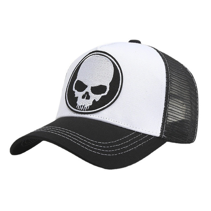 Breathable Baseball Hat with Skull