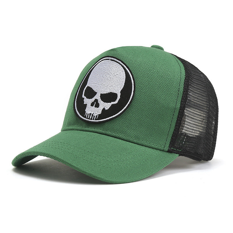 Breathable Baseball Hat with Skull