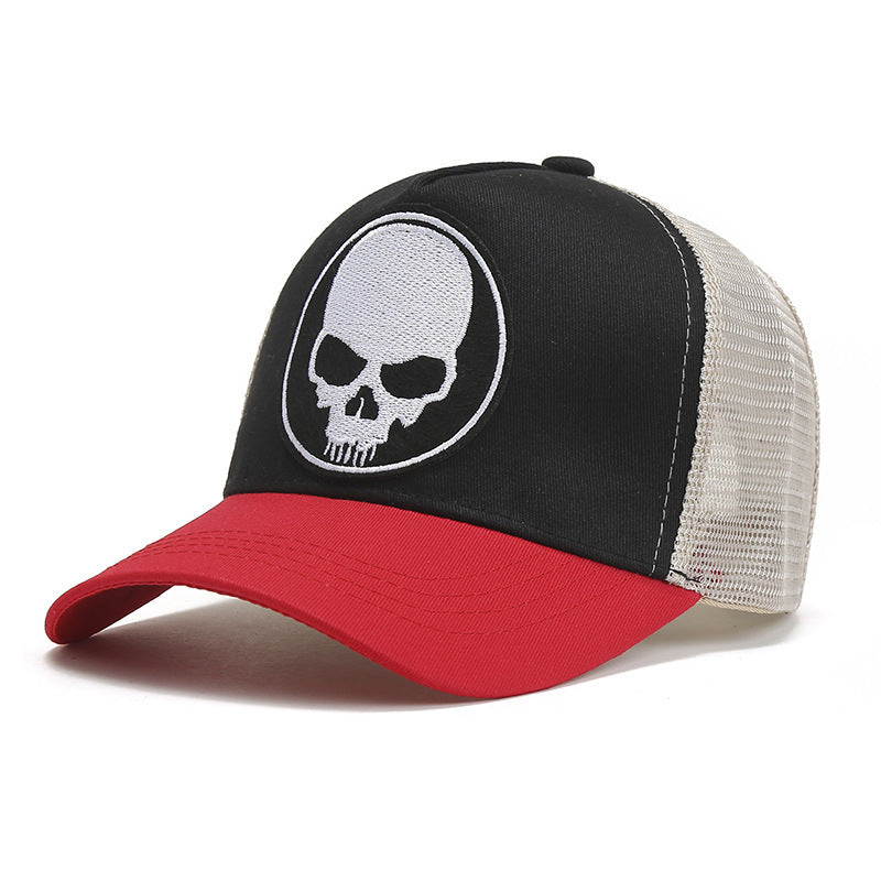 Breathable Baseball Hat with Skull